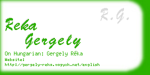 reka gergely business card